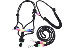LarDen Hobby Horse Zubehör SeilSet - Halfter mit Zügel & Halsring für Größe S Steckenpferd - Regenbogen, Stockpferd Set, Hobby Horsing Pferd, Spielzeug Kinder, Spielpferd, Hobbyhorse