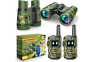 FUNBLITZ Boys Toys Age 3-9, Walkie Talkies 3-9 Year Old Boy Girls Gifts Toys for 3-9 Year Old Boys Kids Toys Gifts for Boys Girls Binoculars Kids Outdoor Games Toys Kids Army Toys for Kids Easter Gifts