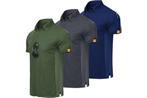 Csqtongan Polo Uomo Manica Corta, Maglietta Polo Uomo, Traspirante Polo T Shirt da Lavoro Uomo, Magliette Maniche Corte Uomo per attività All'aperto