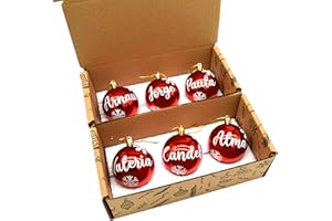 6 bolas de navidad de personalizadas