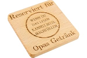 Shoppawhile Geschenke für Mama Papa zum Geburtstag Mama Papa Geschenk Lustige Untersetzer Holz Mama und Papa Muttertag Vatertag Geburtstagsgeschenk (Holzfarbe - Opa, 1)