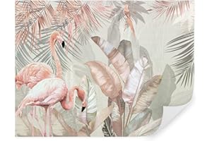 GENERIC Tapeko - Carta da parati moderna, fotomurali 400x280 cm, stile jungle tropicale palme, floreale fotografica murale per camera letto, soggiorno, multicolore u21344v1