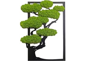 Scandinavian Moss Moosbilder in Form Eines Baumes - Schön Aussehender Wand Baum - Bringen Sie Leben Ihre Wohnung - Wandbild aus Natürlichen Rohstoffen und Deko Moos 50x31cm