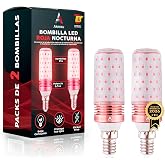 AKENZU&copy; &mdash;Pack of 2 Melatonin E14 Red Night Light Bulb | Red Light Bulb For Sleeping | Red Bulbs For Sleeping | Red Night Ligh
