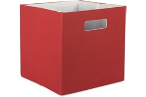 DII Contenitore pieghevole in tessuto rigido per asilo, uffici e organizzazione domestica, (33 x 33 x 33 cm) – Ruggine solida