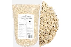 Flocons D’Avoine Montagne Naturels 1 kg – Riche En Fibres Et Protéines, Idéals Pour Porridge, Muesli, Smoothies Et Recettes Équilibrées – Kuchnia Zdrowia