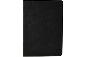 Clairefontaine 733101C - Cuaderno grapado - Age Bag - A5 (14,8 x 21 cm) - 96 páginas en blanco liso - Papel de 90 g - Negro