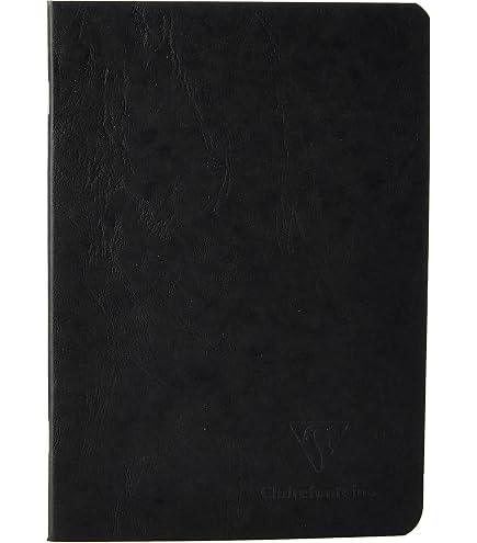 Cahier Clairefontaine Age Bag A4 - 96 Pages Blanches 90g - Couverture Grain Cuir Bleu - Fabriqué En France