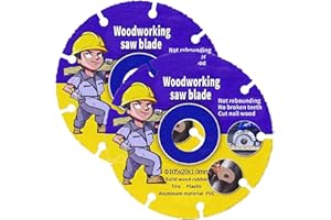 XICIKI 2 szt. brzeszczot do szlifierki kątowej, tarcza tnąca do drewna, szlifierki kątowej, tarcza elastyczna 115 mm, do Multi Wheel, tarcza tnąca z twardego metalu, do drewna, sklejki, gumy, tworzyw