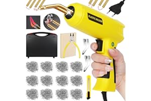 TAVADA 200W Kunststoff Schweißgerät,Auto Stoßstange Reparatur Set,Kunststoff Schweiß Reparatur mit 900PCS Schweißnägel 6 Arten Klammern,Plastik Schweißgerät für Instandsetzung Kunststoffteilen