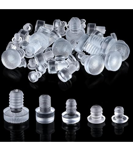 Enkotrade Lot De 24 Patins En Verre Pour Alésage De 9 à 10 Mm