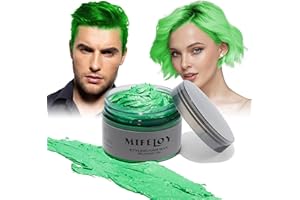 MIFELOY Grünu Haartönung Temporäre Haarfarbe 4,23 Unzen, Instant Hair Cream Mud Natürliche Frisur Pomade, Männer Frauen Styling Haartone Wax, Haar Wachs für Party Cosplay Halloween