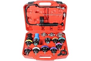 GENERIC Coolant Pressure Tester Kit 18pcs Coolant Leak Repair Pressure Testing Tool Water Tank Leak for Cooling System