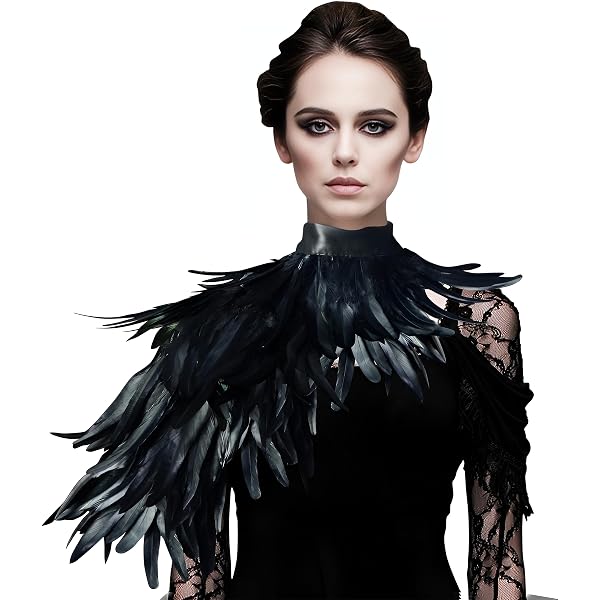 Zakia Ladies natural feather shawl shrug collar collar  display picture 2