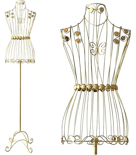 Manichino Da Sarta Bella Donna In Metallo - Stile Vintage Con Base Stabile, Ideale Per Esposizione O Decorazione - Foto 6
