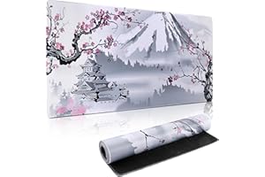 Yimomoyi Non Slip Mouse Pad, 90 x 40cm Mouse Mat Extended, Gaming Mousepad Waterproof, Mouse Mat with Rubber Base, Mouse Pad Laptop for Office and Home (Plum Blossom Mountain Ink)