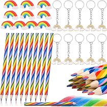 APOMOONS 24 Sacchetti di Carta Arcobaleno, Sacchetti Compleanno per