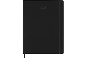 ‎MOLESKINE Moleskine Smart PRO Planner 2026, Digitaler Wochenkalender 12 Monate, Gummibandverschluss, Farbe Schwarz, Extra Großes Format 19x25 cm: Engl. Kalendarium