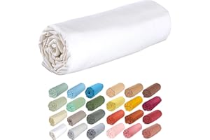 P'tit Basile - Drap Housse 60x120 cm bébé Enfant 100% Coton Bio - Blanc - Drap Housse pour Matelas 60x120 cm lit bébé barreaux Parapluie - Bonnets épaisseur de 15 cm - Coton 57 Fils