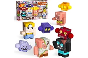 GobiDex 8PCS Magnetic Action Figures - Block World Adventure Characters Compatible with Magnetic Blocks & Tiles | STEM Building & Pretend Play Toys, Gifts for Boys and Girls Age 3+