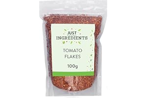 JustIngredients Tomato Flakes 100g, Made with Organic Tomatoes Dried for Use in Soups, Sauces, Noodles
