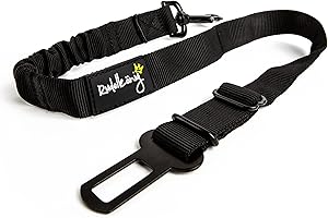 Rudelkönig Ceinture Chien Voiture - Réglable 60-80cm - Harnais Voiture - Ceinture sécurité - Ceinture Chien - Protection pour Toutes Les Races