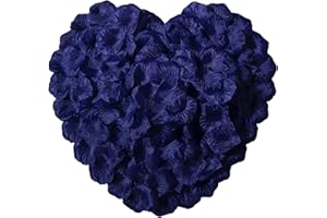 CO-RODE 1200 petali di rosa in seta blu scuro, fiori artificiali per decorazioni nuziali