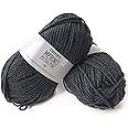 Superwash 100% Merino Wool Yarn for Knitting and Crocheting, 3 or Light, DK, Leight Worsted Weight, Drops Merino Extra Fine, 1.8 oz 115 Yards per Ball (03 Dark Grey)