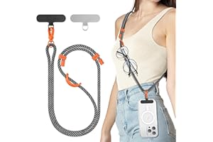 SURPHY Cordon Téléphone Portable Universelle, Tour de Cou Telephone Réglable et Détachable, laniere telephone portable Longue en Nylon Compatibles avec des Smartphones etc