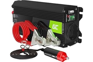 ‎GREEN CELL Green Cell PRO 500W/1000W 12V do 230V Volt Przetwornica Inwerter napięcia samochodowa Falownik solarny Konwerter prądu przemiennego modyfikowana sinusoida Przetwornik DC AC z wtyczką do zapalniczki