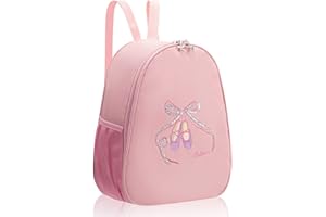 DoGeek Sac a Main Rose Cartable Dance Enfant Fille Brodé Chausson de Ballet Cartable Sac de Ballet