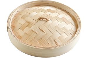 CAPACITEA Ø22cm (9") Food Bamboo Steamer Basket Lid