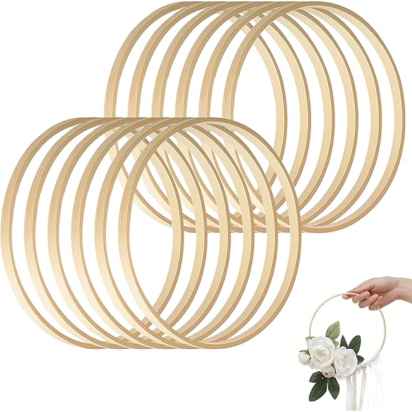 10 Bambusringe Für DIY-Projekte - Makramee, Traumfänger & Blumenkränze Selber Machen