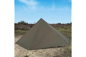 HIDEWALKER Camping Tarp Shelter 3x3m 3x4m 3x5m Lightweight Tent Tarpaulin Waterproof Tent Awning Canopy Basha Sunshade for Hiking Backpacking (Olive Green, 4x4m)
