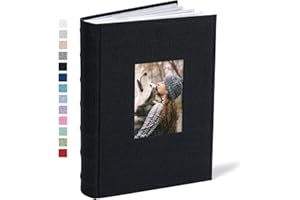 Vienrose Photo Albums 6x4 300 Pockets Linen Frame Cover with Memo Areas Photobook Large Capacity Pictures Book for Wedding Family Baby Vacation