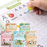 Magic Handwriting Notebooks, Writing Practice with Magic Pen, Reusable Groove Design for Kids, Books for Child Learning