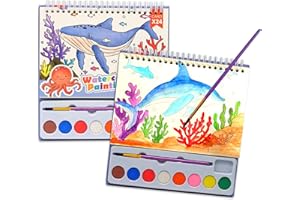 KAYSENSUK Water Colouring Book for Children Painting Watercolour Paint Set Paper for Kids, Magic Book Arts and Crafts Gift for Drawing Water Colouring Book Painting Book Arts and Gifts for Drawing
