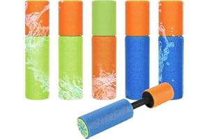 SHUOHONG 6 Stück Wasserpistole Kinder, Wasserkanone, Wasserpistolen Schaumstoff 15.5CM Set, Wasserspritzpistole für Jungen und Mädchen Sommer Pool Party Strand Wasserspielzeug Outdoor