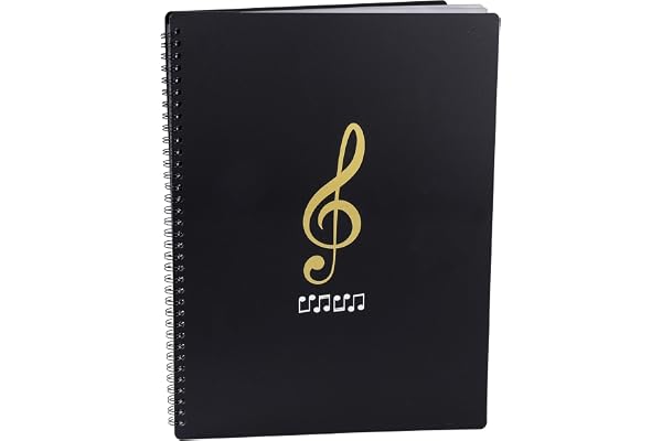 Dossier de rangement pour partitions de musique Format A4 20 pochettes G Clef, Sac de rangement pour documents de stockage de papier de chanson pour musiciens et musiciens