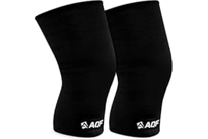 AQF Gym Knee Sleeves for Powerlifting - IPL USPA Approved Single, Double & Triple Ply Knee Supports - Knee Compression Lifting Sleeve for Gym Weightlifting, Powerlifting, Deadlifts, Squats