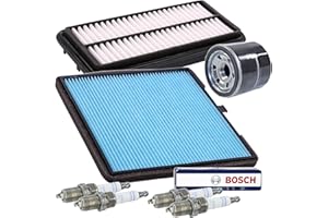 BESTPRICE Inspektionspaket Filterset mit 1x Luftfilter, 1x Innenraumfilter, 4x Zündkerze FR8DCX+, Kompatibel mit KIA PICANTO I (SA)
