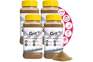 ECOGRIT Ice Melt Salt for Snow Grit De Icing Rock Salt Road Alternative (4X 1.2KG Shaker Pack) UK Made - Pet Friendly Road Grit, No Urea De Icing Driveway, Snow Removal, Car Parks, Stables Quick Ice Melt