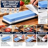 AEE&reg; 1000/6000 Grit &Ccedil;ift Taraflı Bileme Taşı, Su Taşı Bileyici, Profesyonel Bı&ccedil;ak Makas Şef Bı&ccedil;ağı El Aletleri Bileme Taşı, K