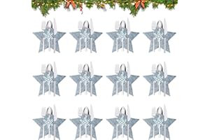 FMKLDENA Portaposate Natale, 12 Pezzi Portaposate Natalizio, Portaposate di Natale Borsa, Portaposate in Feltro Natalizio, per la Decorazione della Tavola di Natale (A)