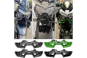 WOOGA Spoiler anteriore moto per Ka&wa&sa&ki Z900 Z 900 Z-900 Accessories 2020 2021 2022 2023 2024 Sport Downforce Spoiler Forntal nudi deflettore ala (Nero opaco)
