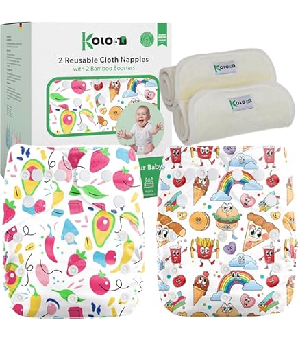 Anatomisch gevormde luiers x3 Tissu Microfibre Maat Maat 2 - Van 10 tot 20 kg