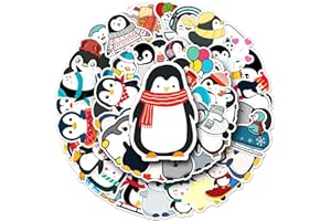 AFFOTO Pinguin Aufkleber für Laptop(50 PCS),Geschenk für Kinder Teens Erwachsene Jungen,Pinguin Stickers Wasserdichte Vinyl Aufkleber für Scrapbook,Skateboard,Auto,Gepäck