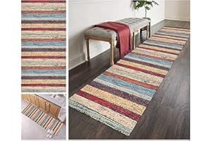 ZVEZVI Teppich Läufer Flur Küche rutschfest Waschbar Braun und Grau Geometrische Muster 50x300cm Bunter Modern rutschfest Waschbar Vintage Kücheläufer Teppichläufer Polyester Meterware Anpassbar