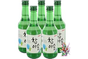 YOAXIA MARKE yoaxia ® - 5er Pack - [ 5x 350ml ] HITEJINRO Soju Jinro Chamisul Fresh/Spirituose Alc. 16,9% vol. + ein kleiner Glücksanhänger gratis