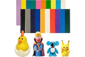 NAVOYS Pack of 20 Modelling Clay - Assorted Colours Molding Clay for Kids, Clay for Slime, Creative Art Crafts for Adults, Messy Play, Kids Activity Packs, Gifts for Age 3 4 5 6 7 8+ Year Old Boys Girls